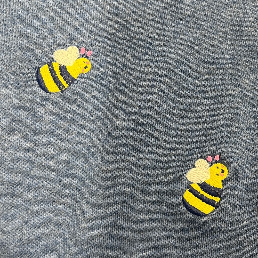 Mini Boden bumble bee embroidered tunic sweatshirt 11-12 years blue embroidered - Picture 2 of 6